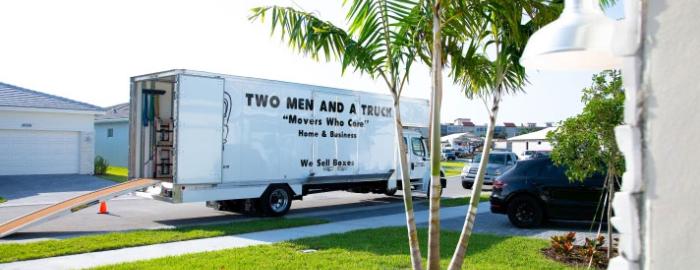 Truck in front of house